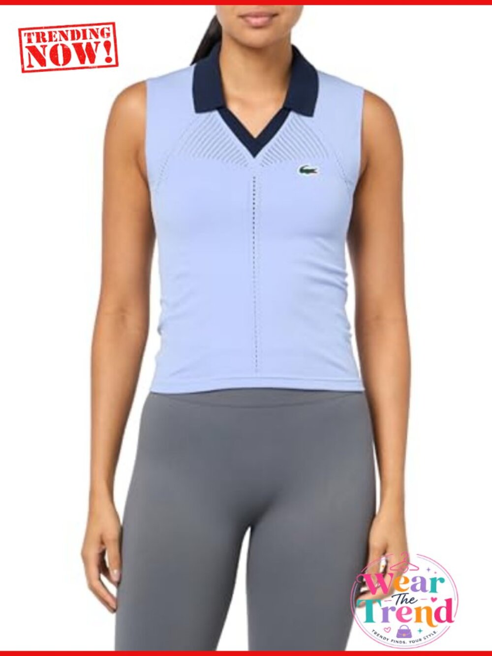Sleeveless Stretch Knit Tennis Polo Shirt Collared Pullover Workout Top